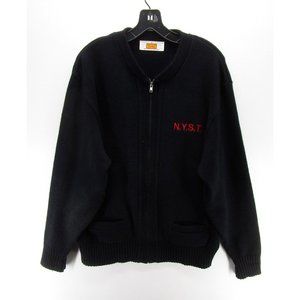 VINTAGE Sweater Large Cardigan Full Zip SAI New York School Teacher 90s